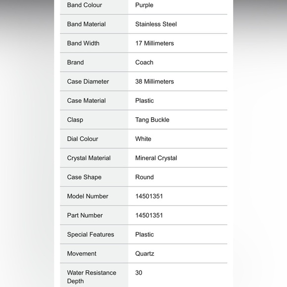 Coach Boyfriend Ladies Watch - Picture 6 of 6